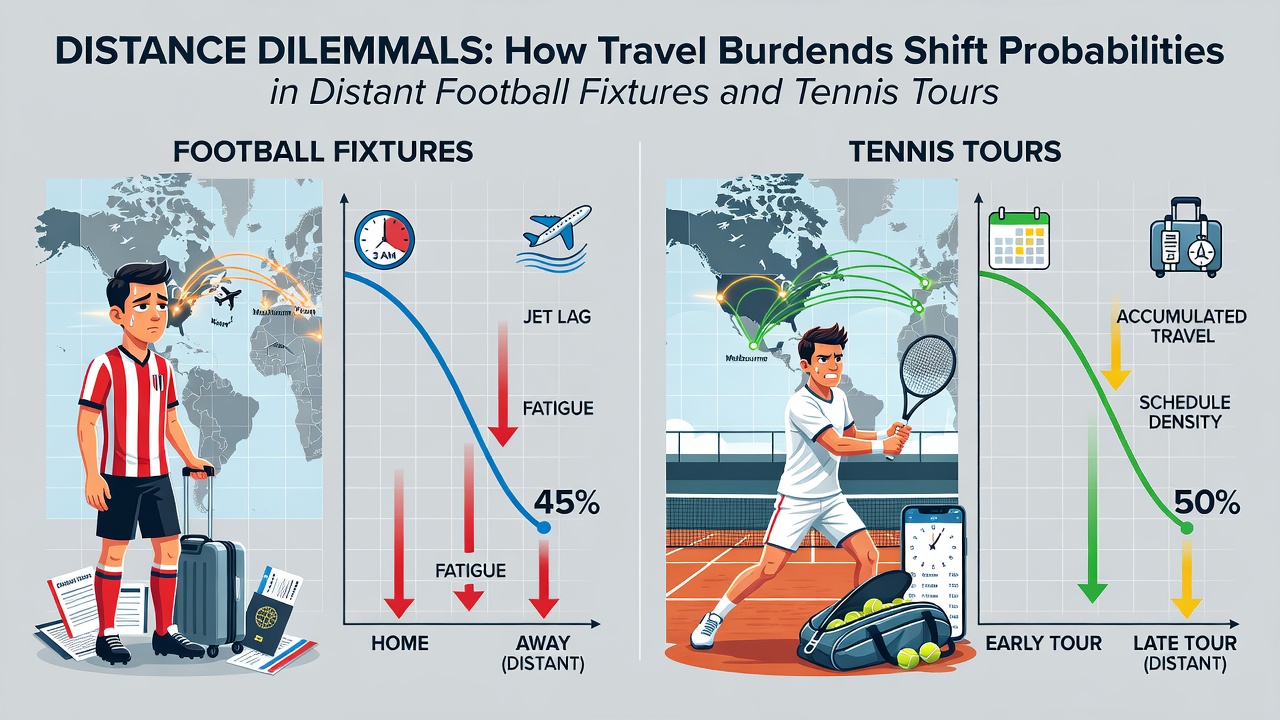 Football players boarding a long-haul flight for an away fixture while tennis rackets sit packed for an international tour