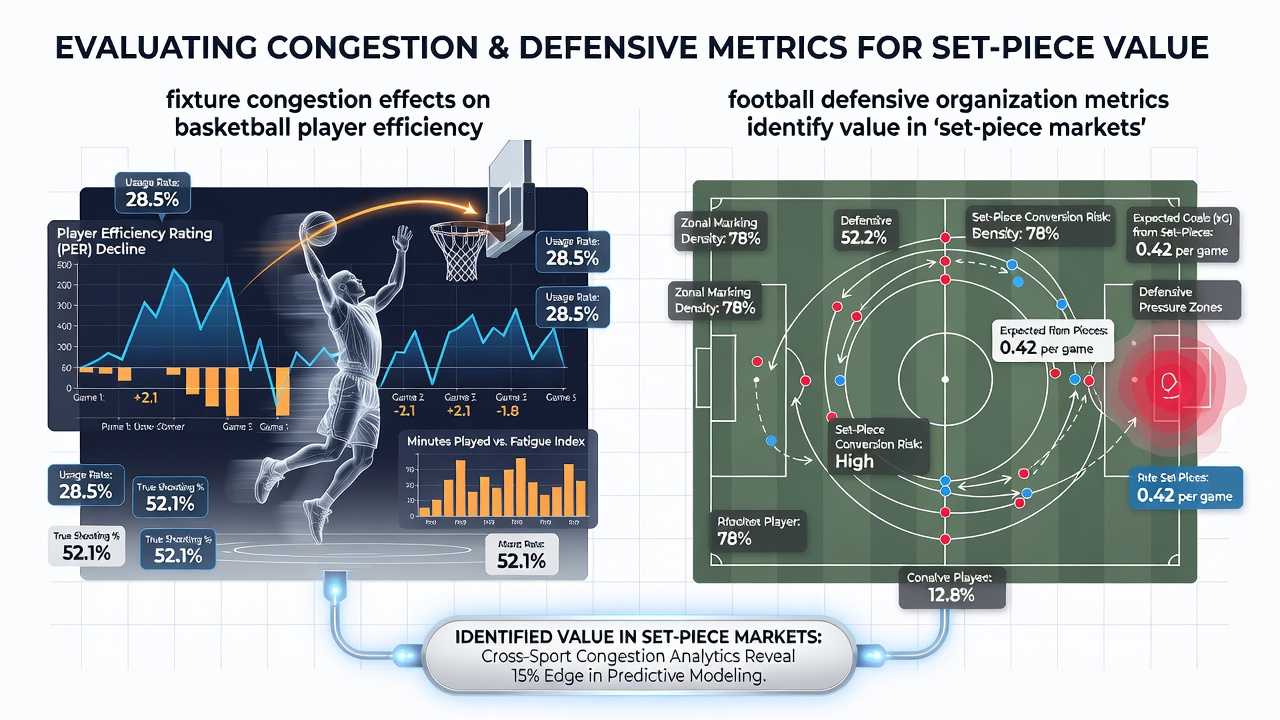 Basketball players showing fatigue during congested schedule alongside football defensive setup analysis