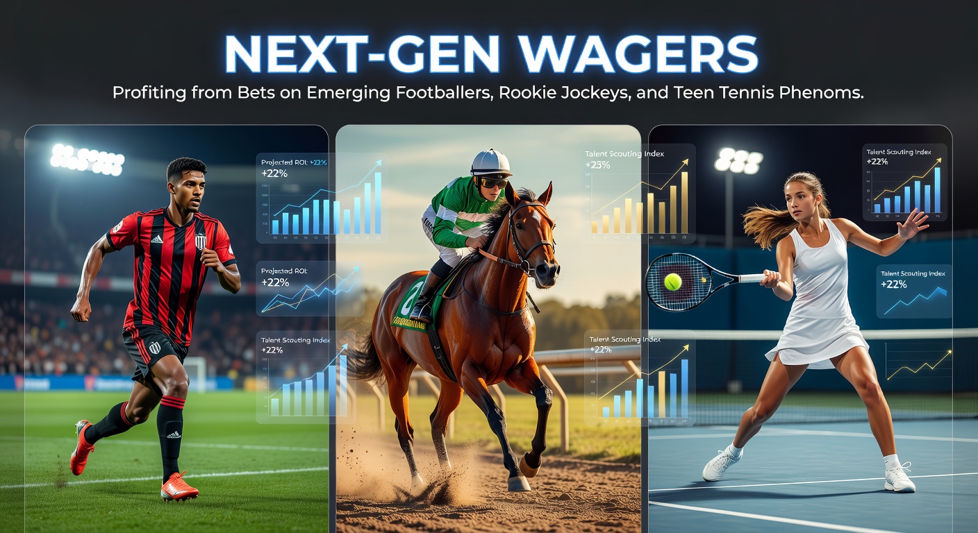 A young footballer dribbling past defenders on a rain-slicked pitch, symbolizing the high-stakes breakthrough moments in emerging talent bets