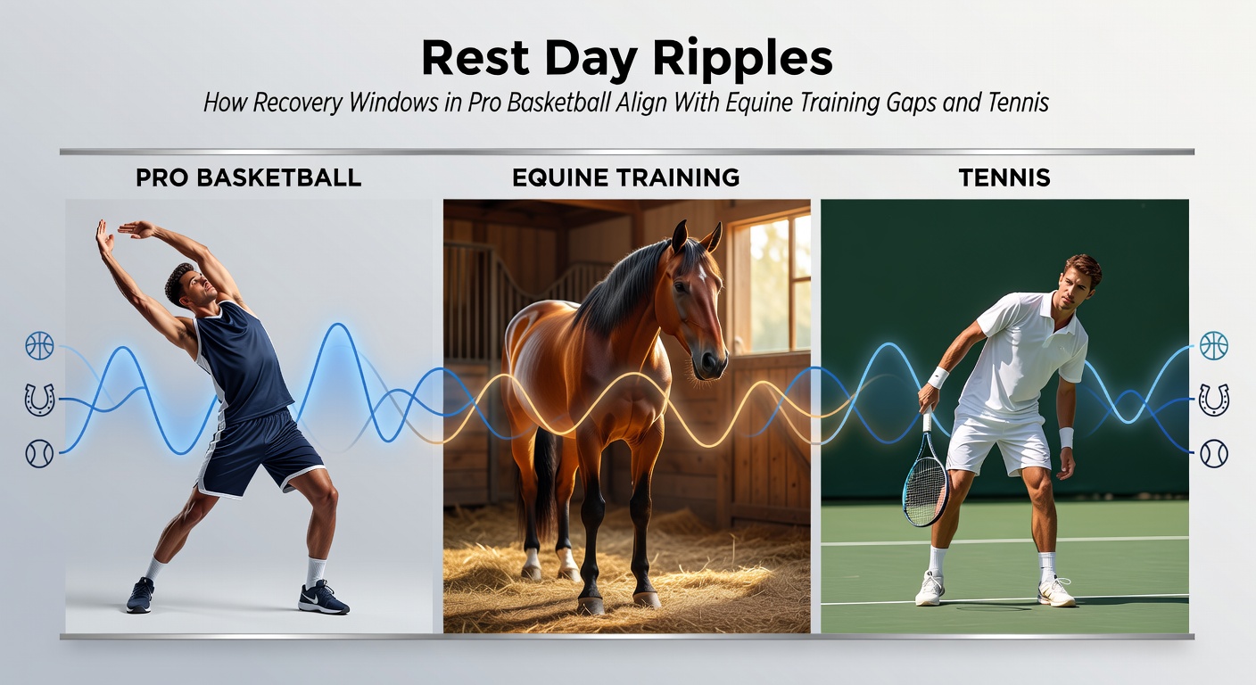 Data visualization of rest-day performance trends across basketball, equine racing, and tennis events used in accumulator construction