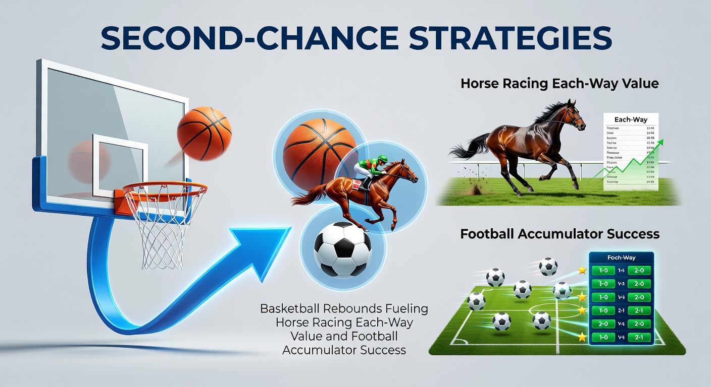 Basketball player leaping for an offensive rebound amid a scramble under the hoop, symbolizing second-chance opportunities in sports betting